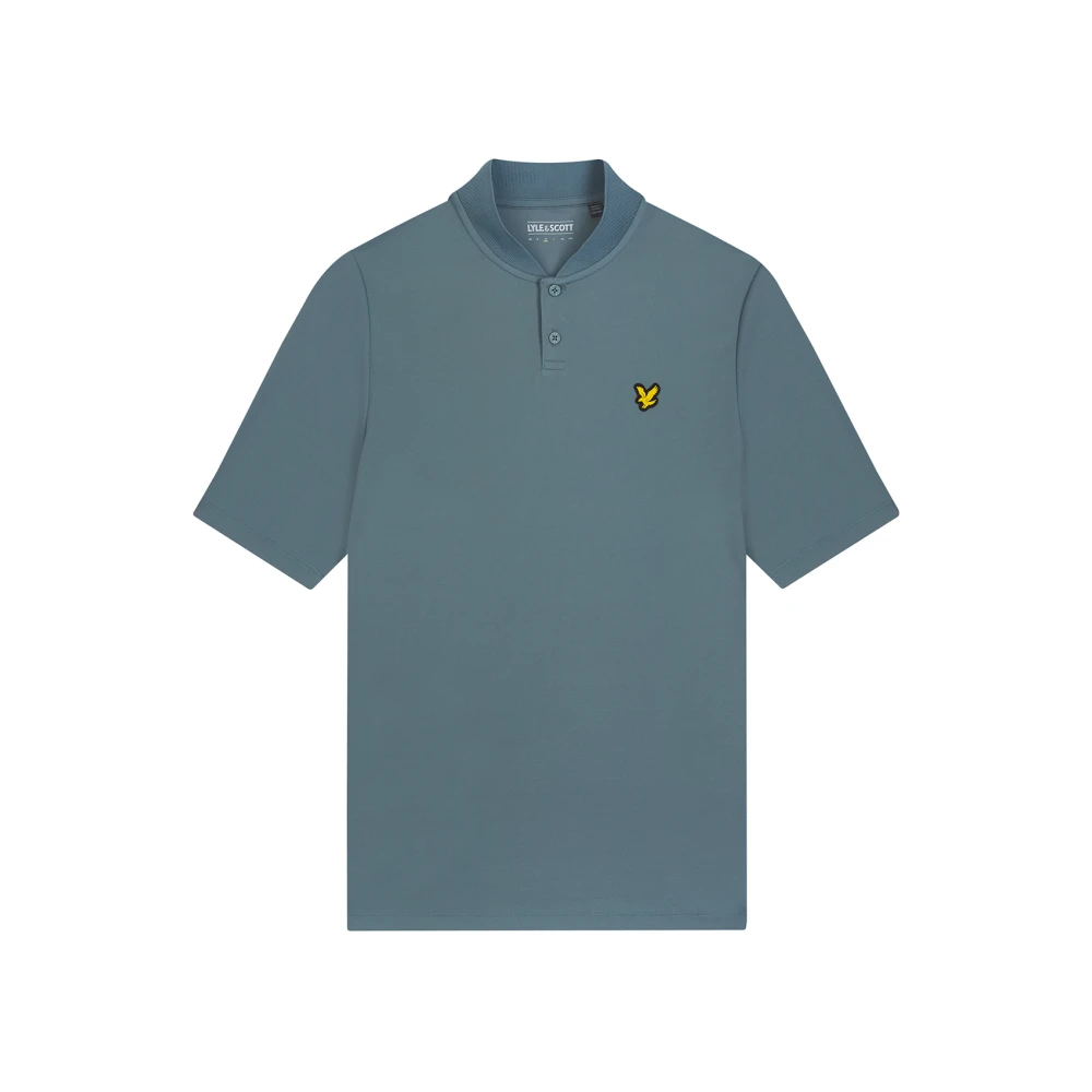 Lyle & Scott Bomber Kraag Polo Shirt Blue Heren