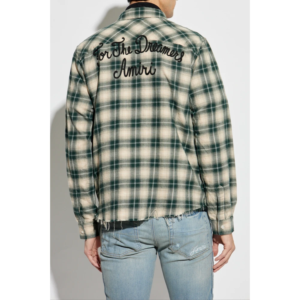 Amiri Flanellen overhemd Green Heren