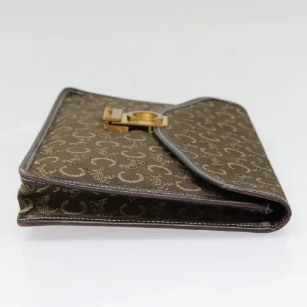 Celine Vintage Pre-owned Canvas clutches Brown Dames