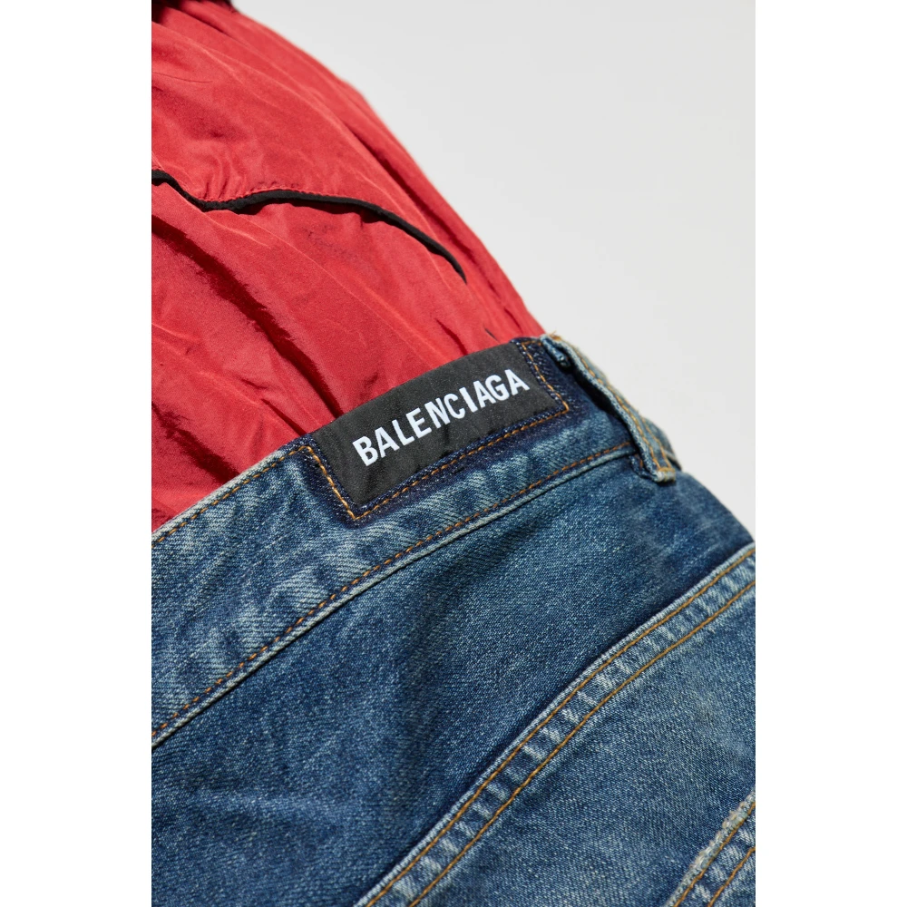 Balenciaga Jeans met decoratieve inzet Blue Heren