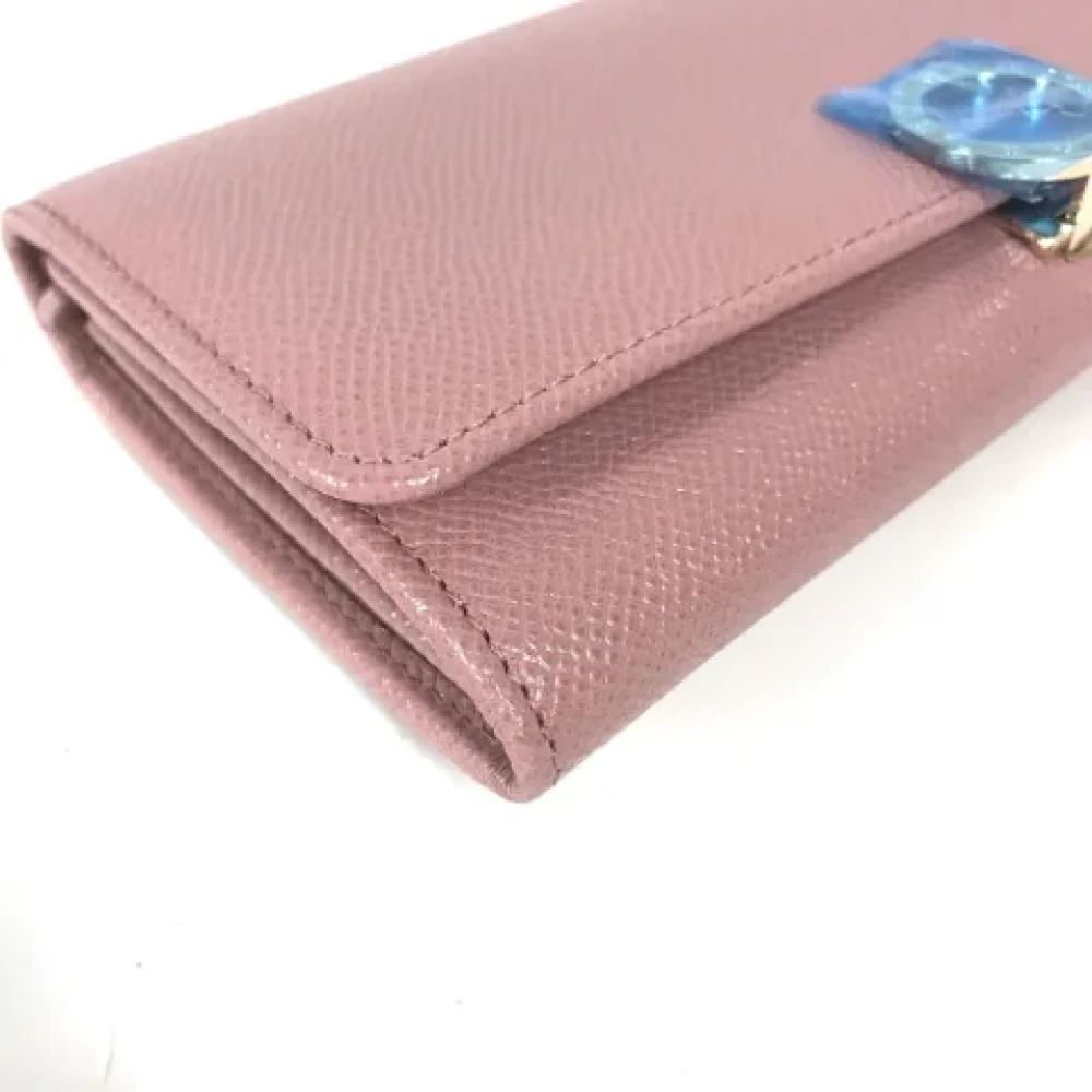 Bvlgari Vintage Pre-owned Leather wallets Pink Dames