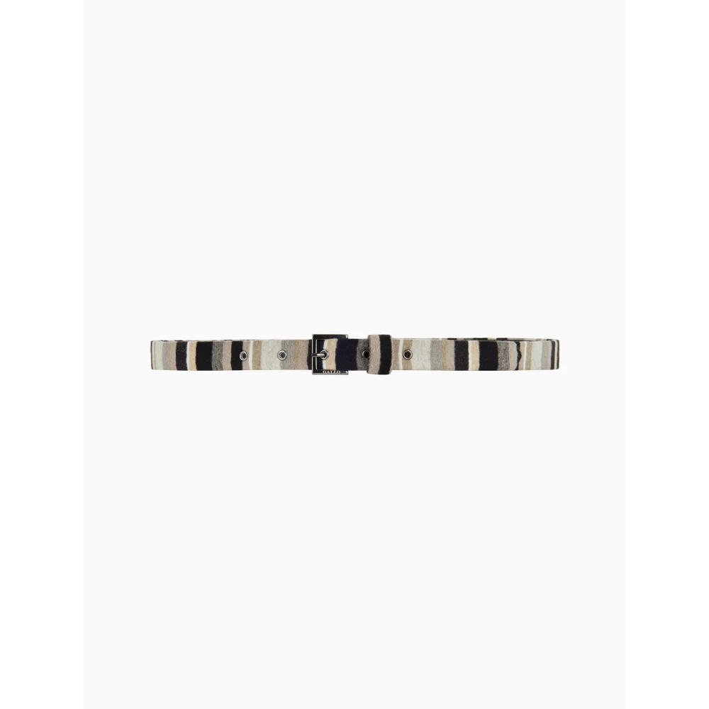 Gallo Zwart Fleece Riem met Multikleur Strepen Multicolor Dames