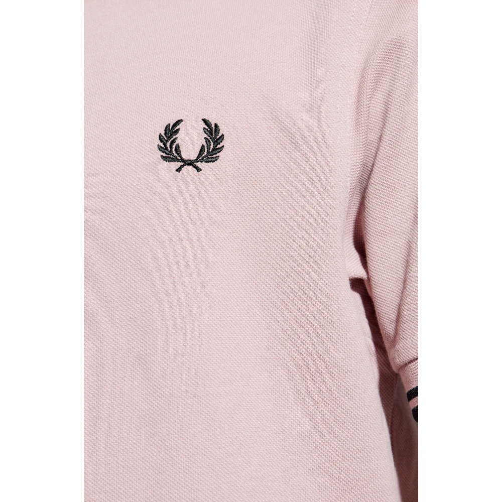 Comme des Garçons Polo met print Pink Heren