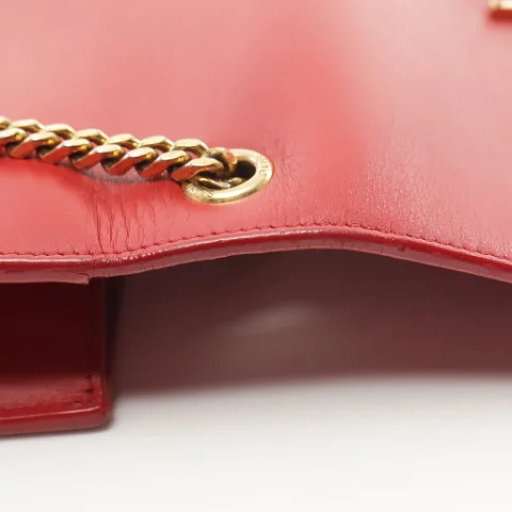 Yves Saint Laurent Vintage Pre-owned Leather handbags Red Dames