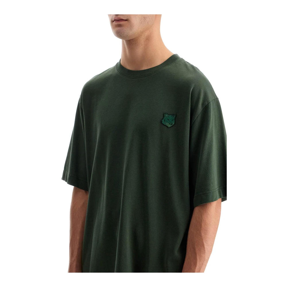 Maison Kitsuné Groene T-shirt voor mannen Aw24 Green Heren