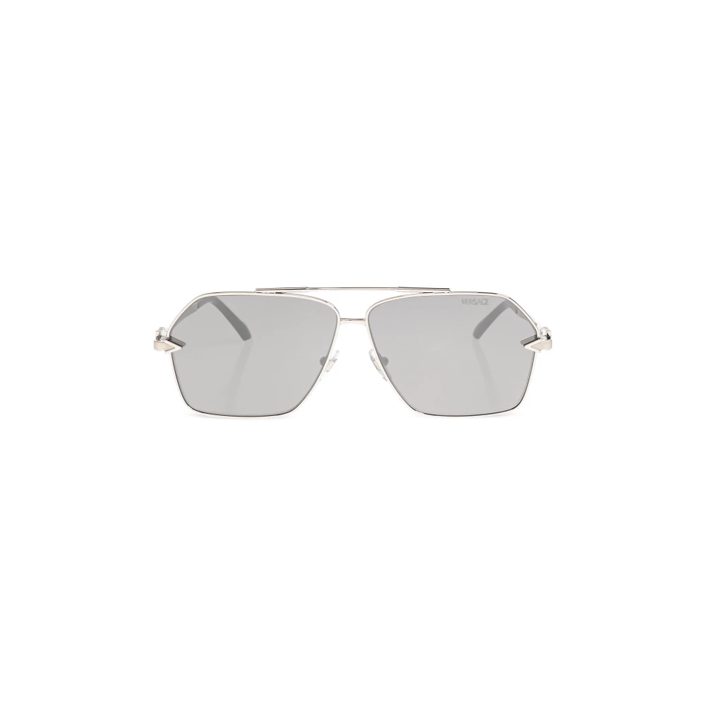Versace Herren Grau Verspiegelt Silber Mann Sunglass Ve2284 - Rahmenfarbe: Silber, Linsenfarbe: - Bild 3