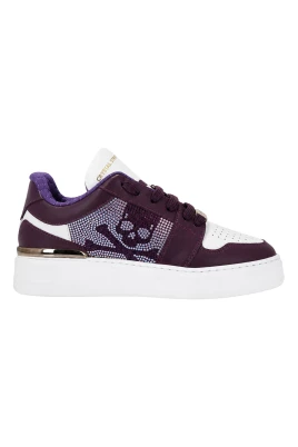 Lo-Top Crystal Leather Sneakers Skull&Bones