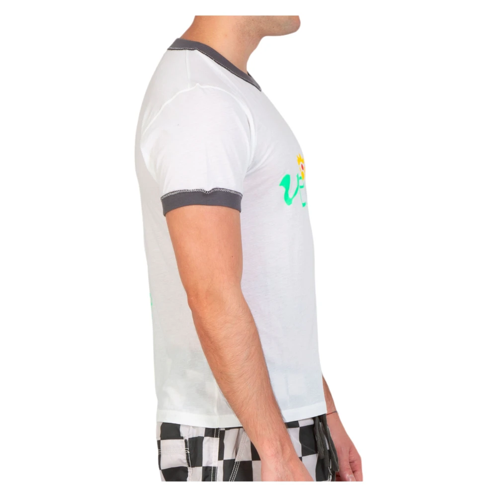 ERL Witte Venice Fitted Tee White Heren