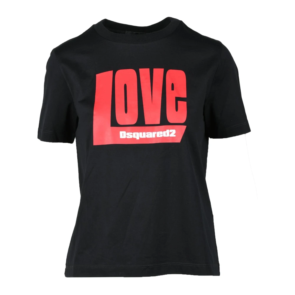 Dsquared2 Katoenen T-shirt Black Dames