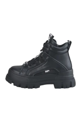Svarta veganska mid-top skor