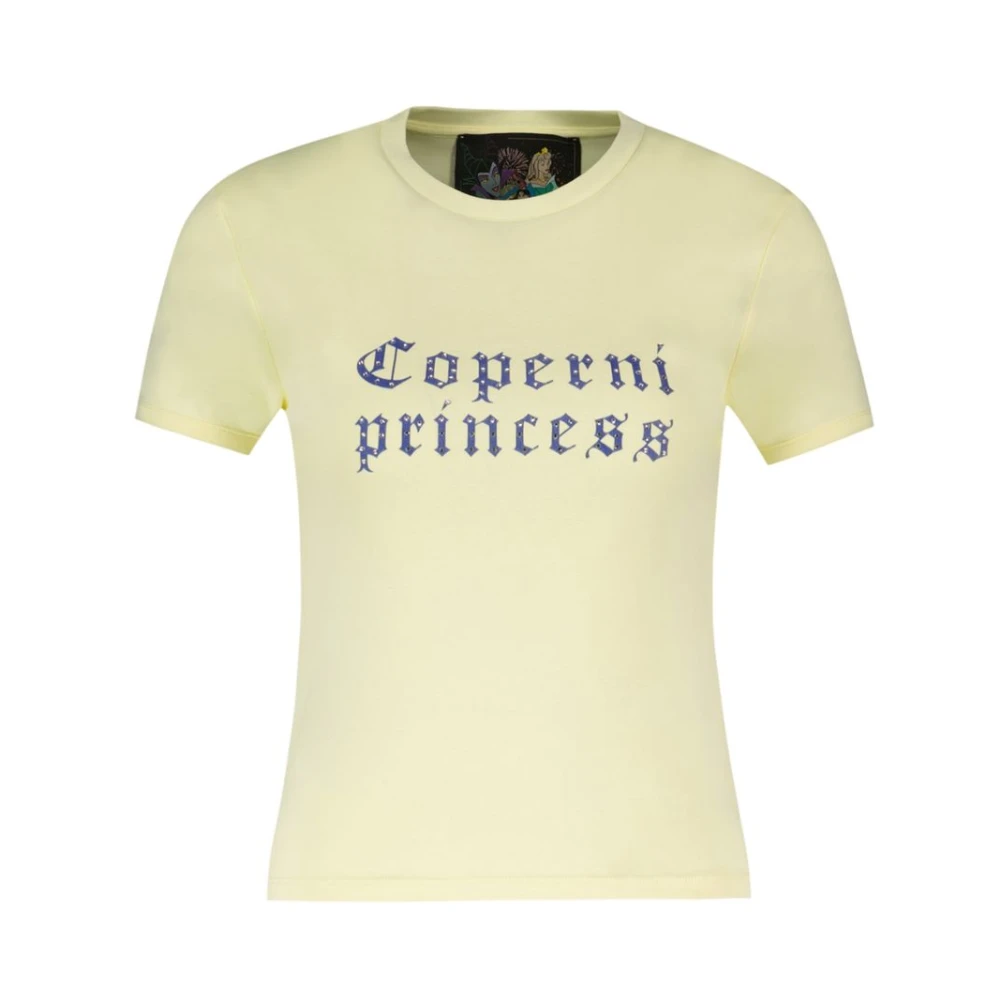Coperni Women's Yellow Princess Cotton T-Shirt - T-Shirts - M - Tops