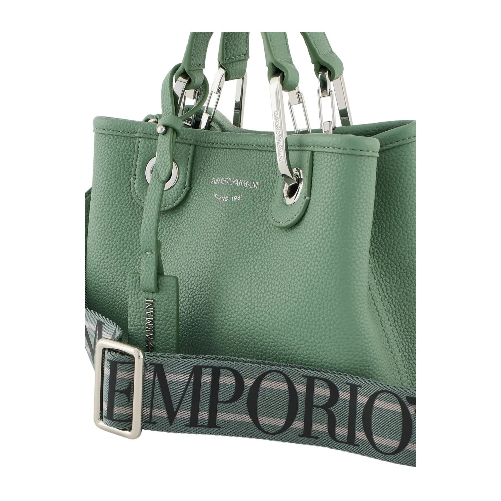 Emporio Armani Groene Hertenprint Mini Shopper Green Dames