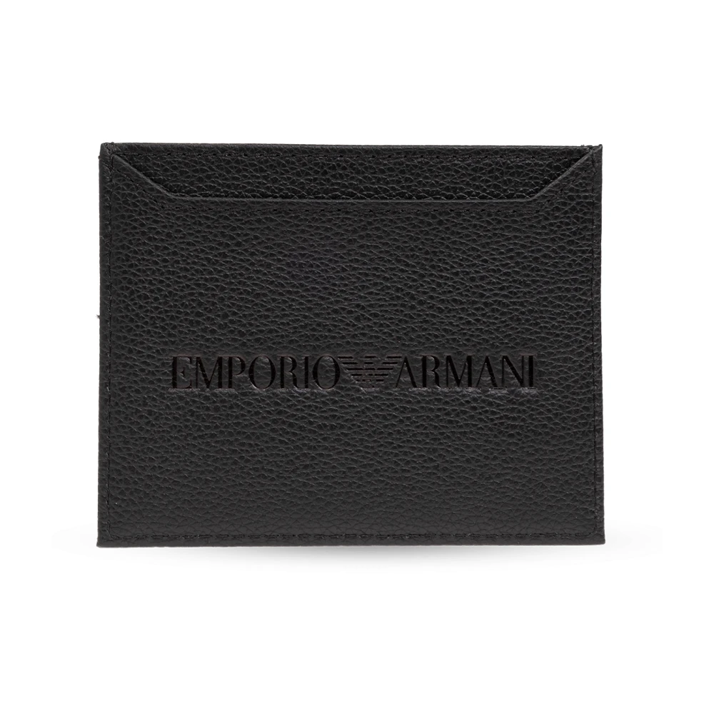 Emporio Armani Kaarthouder met logo Black Heren
