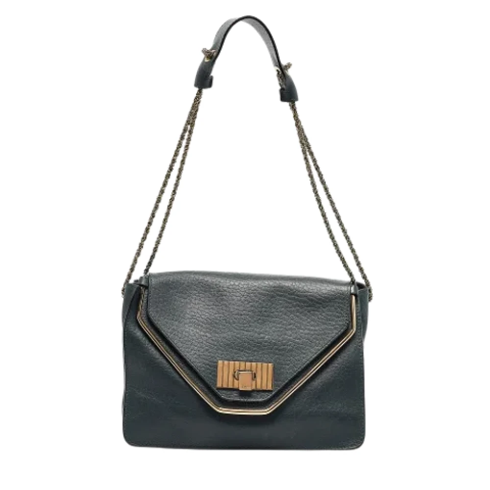 Chloé Pre-owned Leather shoulder-bags Green Dames