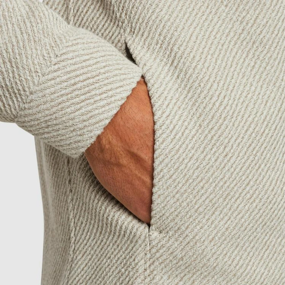 Cast Iron Gestructureerd Overshirt Lange Mouw Regular Fit Gray Heren