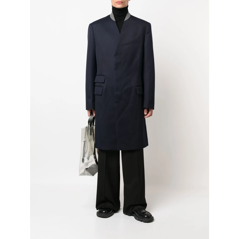 Maison Margiela Enkellange jassen Blue Heren
