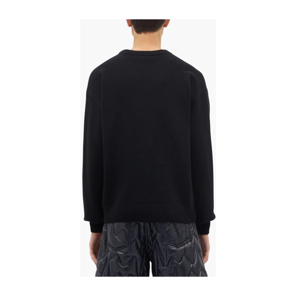 Msgm Zwarte Gebreide Kleding voor Mannen Aw24 Black Heren