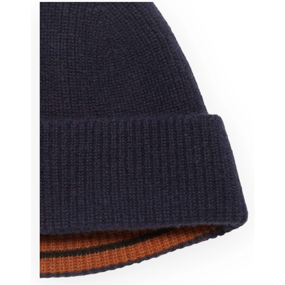 Ermenegildo Zegna Kasjmier Beanie Muts Blue Heren