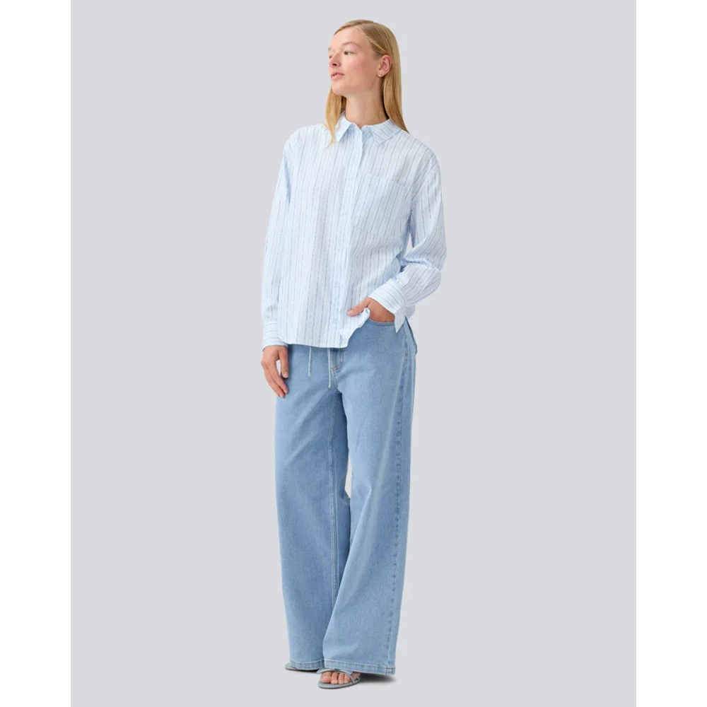 Modström Gestreept shirt MilleMD Blue Dames