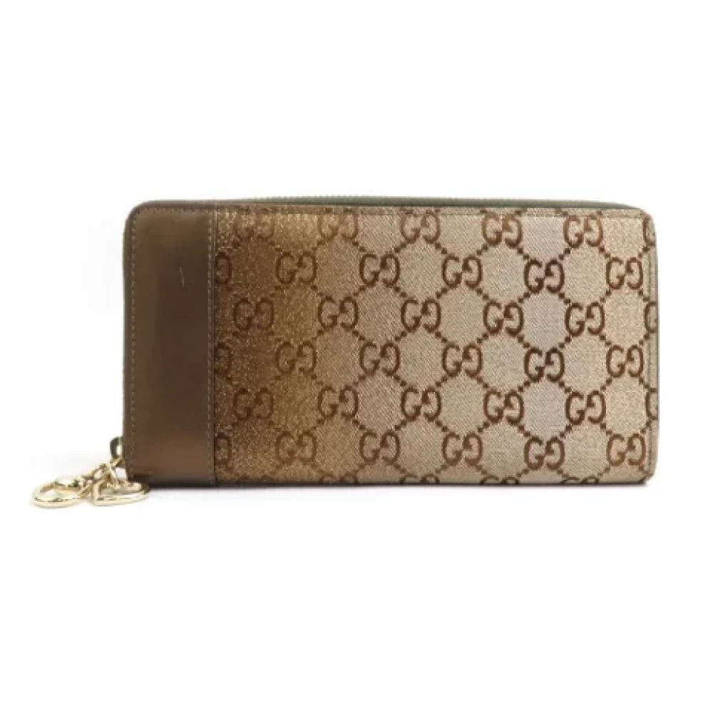 Gucci Vintage Pre-owned Canvas wallets Brown Dames