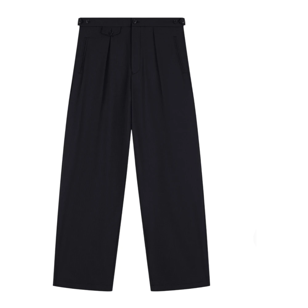 Emporio Armani Mannelijk Grijs Broeken Heren, S, Icon Technische Seersucker Broek