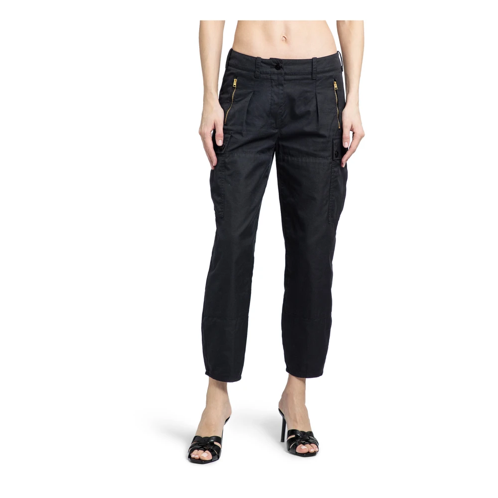 Tom Ford Zwarte Cargo Broek met Ritszakken Black Dames