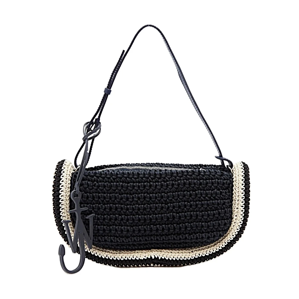 JW Anderson Navy Schoudertas Gehaakt Bumper-15 Blue Dames