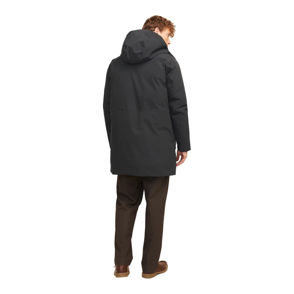 jack & jones Waterdichte Parka Blawave Lange Jas Black Heren