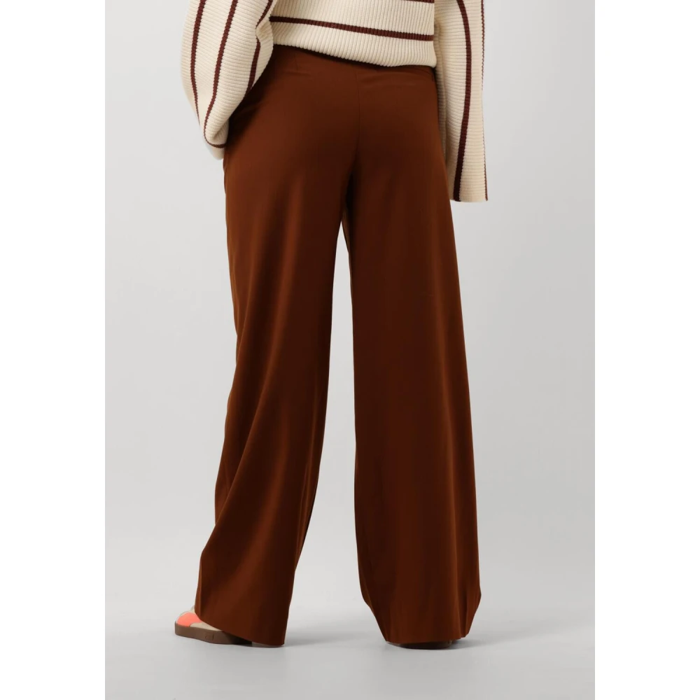 Gestuz Bruine Wijde Broek Paulagz Brown Dames