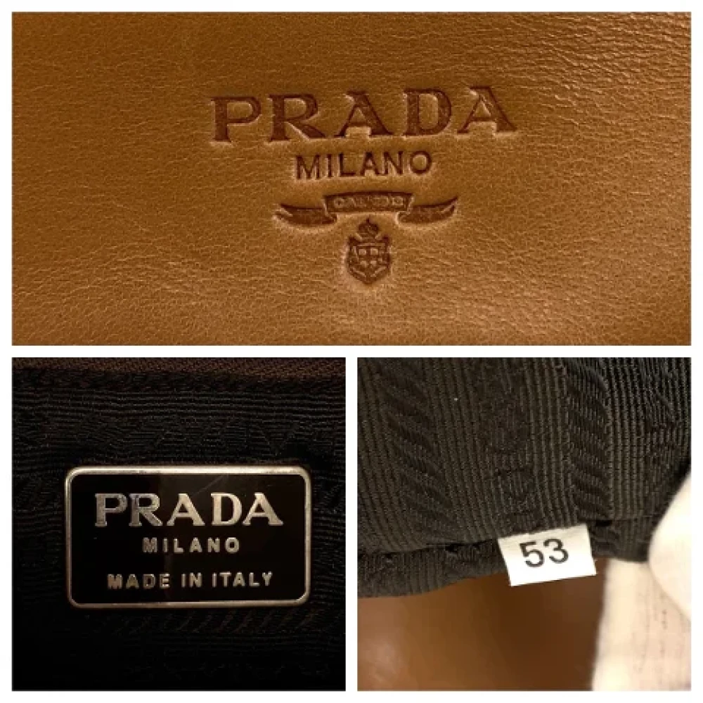 Prada Vintage Pre-owned Leather prada-bags Brown Dames