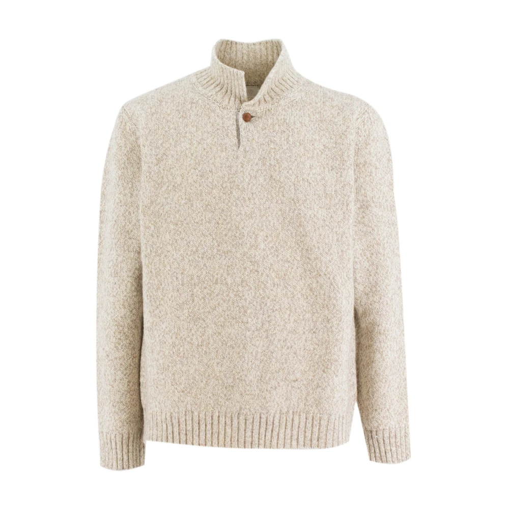 Eleventy Men's Beige Jumper - Turtlenecks - M - Knitwear