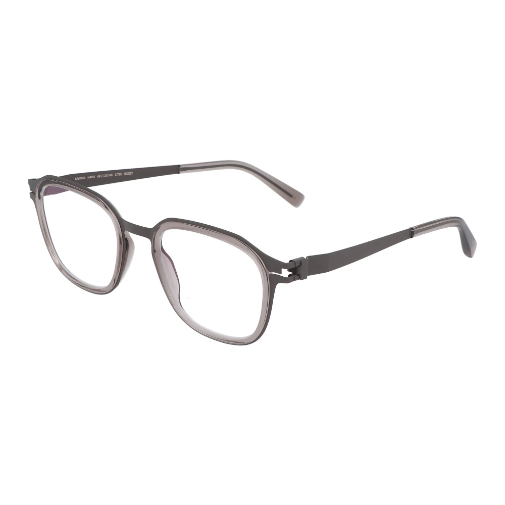 Mykita Moderne vierkante metalen montuurbril Gray Unisex