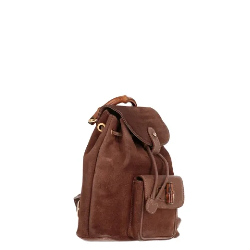 Gucci Vintage Pre-owned Suede gucci-bags Brown Dames