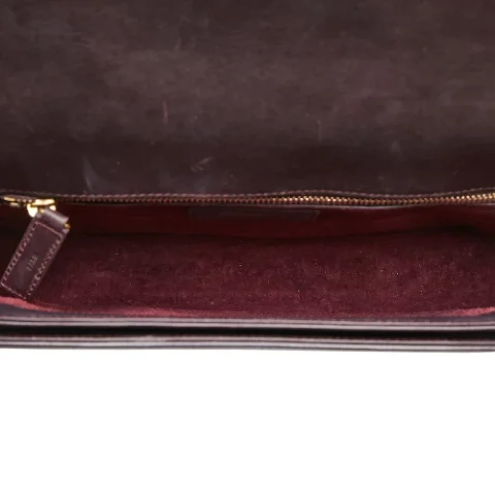 Saint Laurent Vintage Pre-owned Leather shoulder-bags Purple Dames