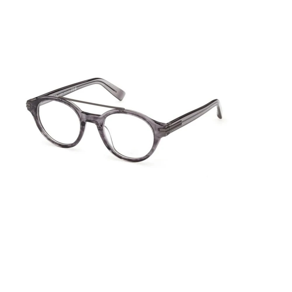 Zegna Men's Gray Optical Frame - Glasses - 50 Mm - Accessories