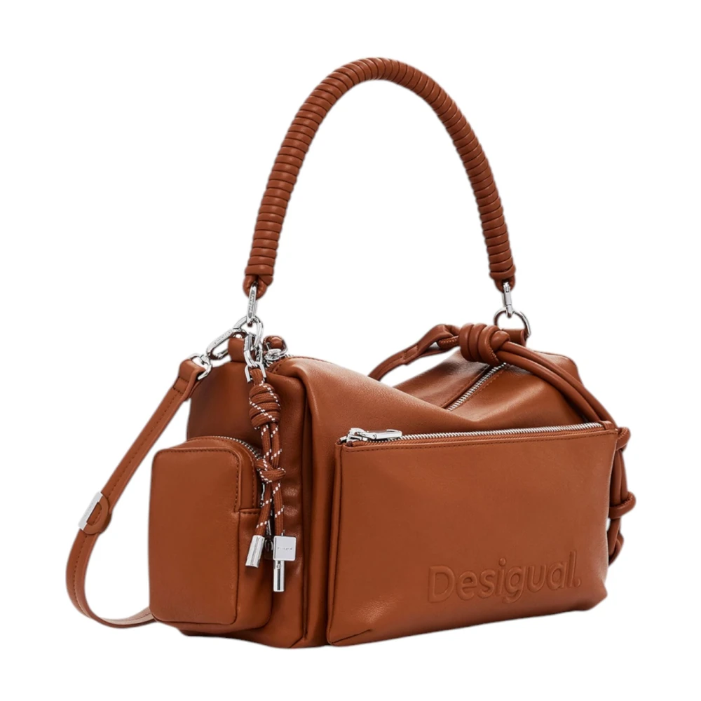 Desigual Middelgrote damestas collectie in polyurethaan Beige Dames