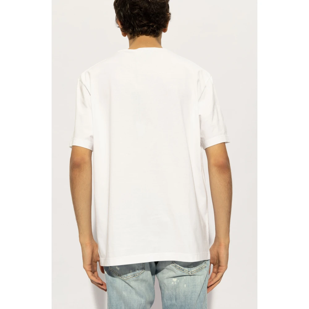 Dsquared2 T-shirt met logo White Heren