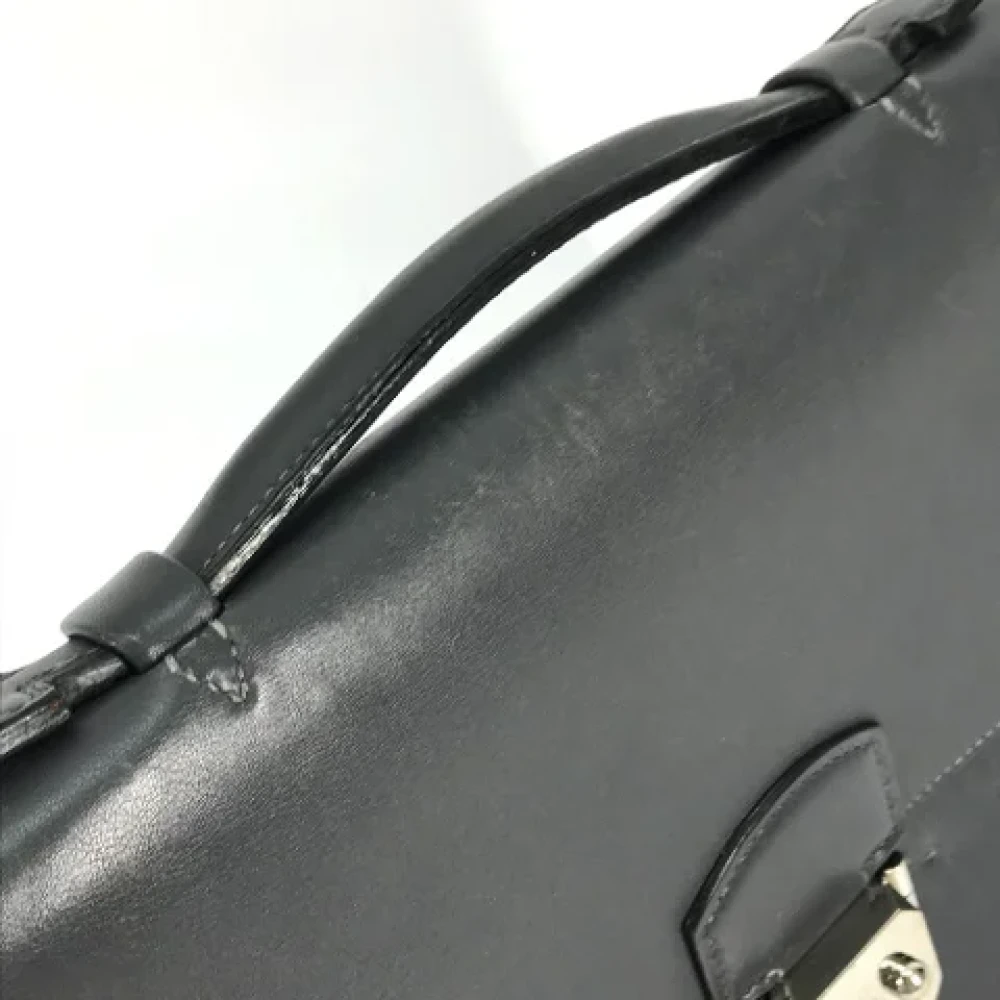 Hermès Vintage Pre-owned Canvas handbags Gray Dames