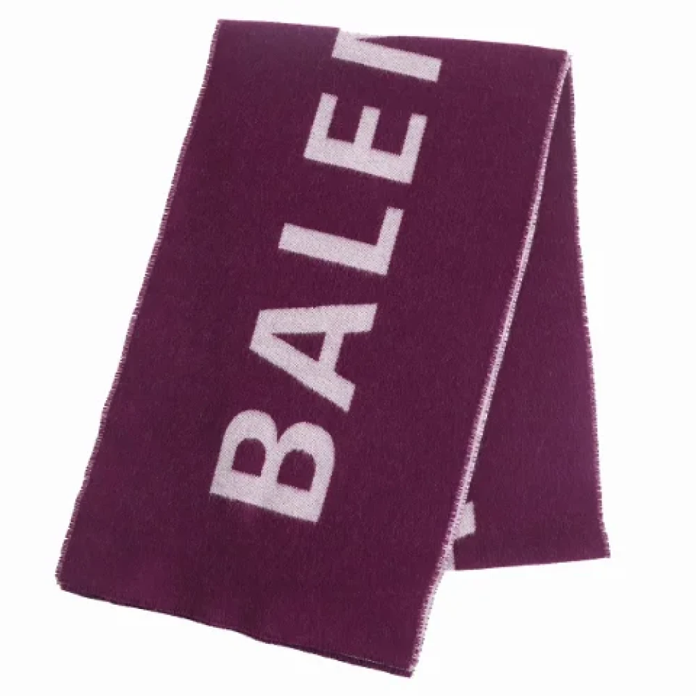 Balenciaga Vintage Pre-owned Canvas scarves Purple Dames