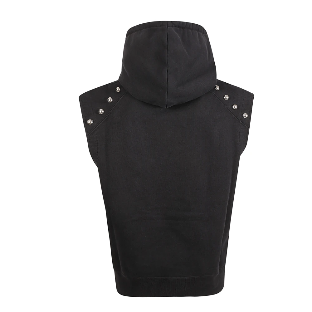 alexander mcqueen Mouwloze hoodie truien Black Heren