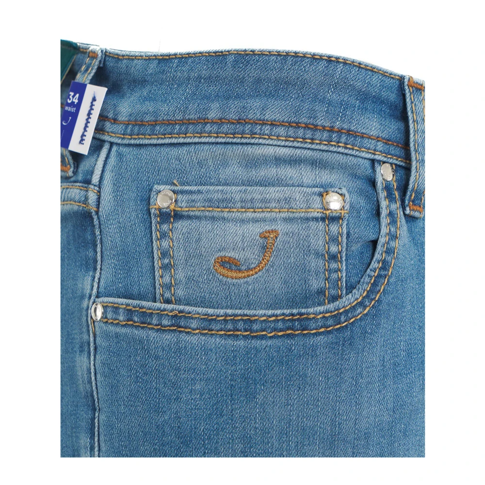 Jacob Cohën Italiaanse Jeans met Logo Borduursel Blue Heren