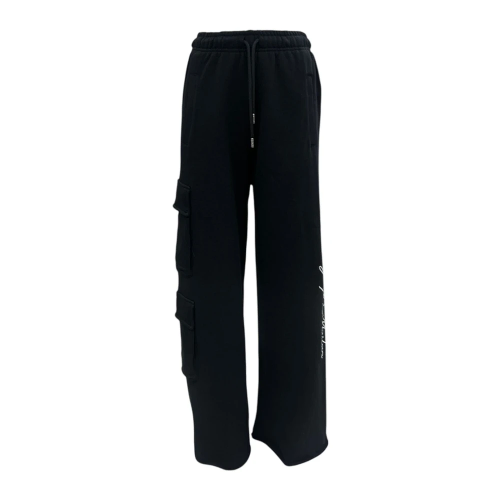 Marcelo Burlon Black 25Icm30050 - Female - Wide Trousers - S - Trousers
