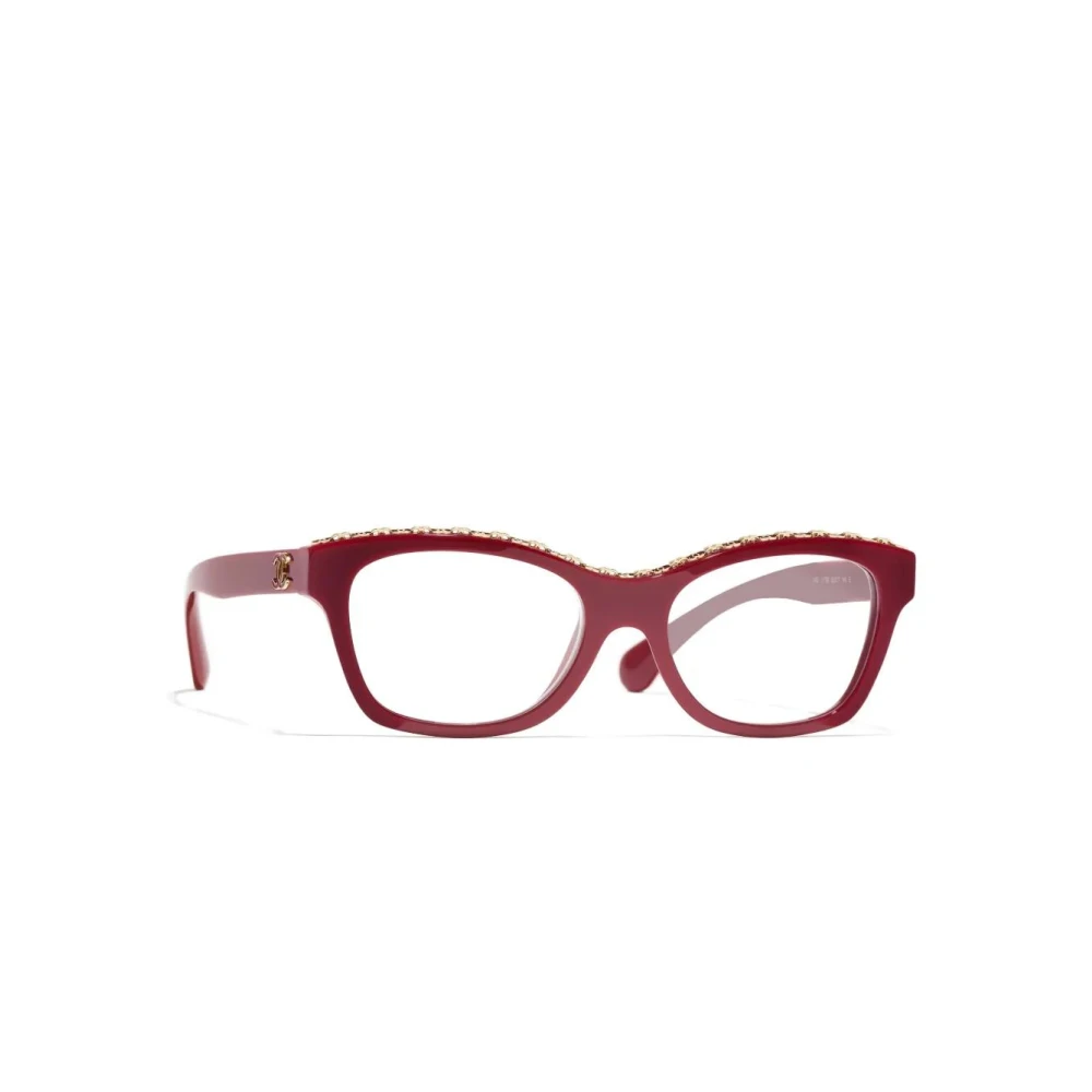 Chanel Women's Red Butterfly Eyeglasses - Glasses - 52 Mm - Accessories