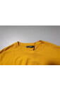 t-shirt-jaune-fonce-logo-coton-col-rond