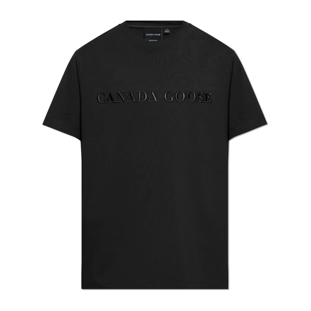 Canada Goose T-shirt met geborduurd logo Black Heren
