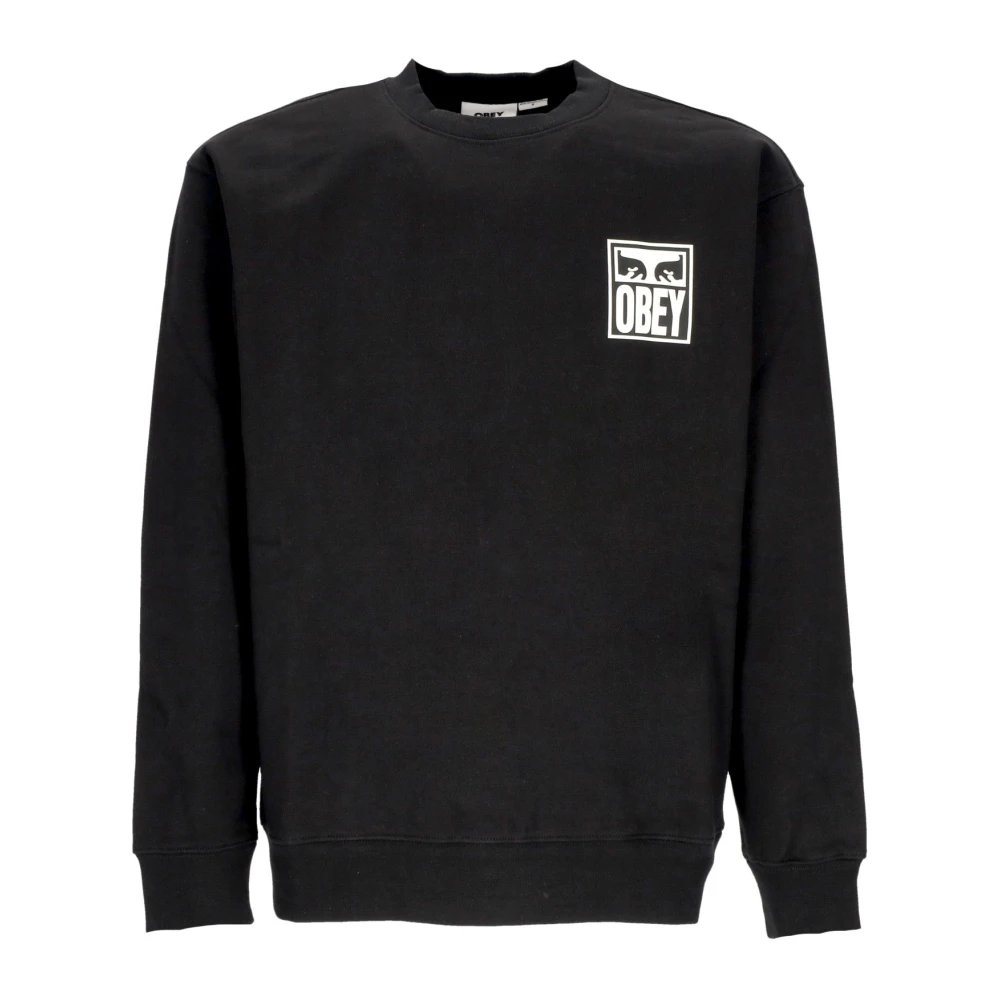 Obey Iconische Eyes Crewneck Sweatshirt Zwart Black Heren