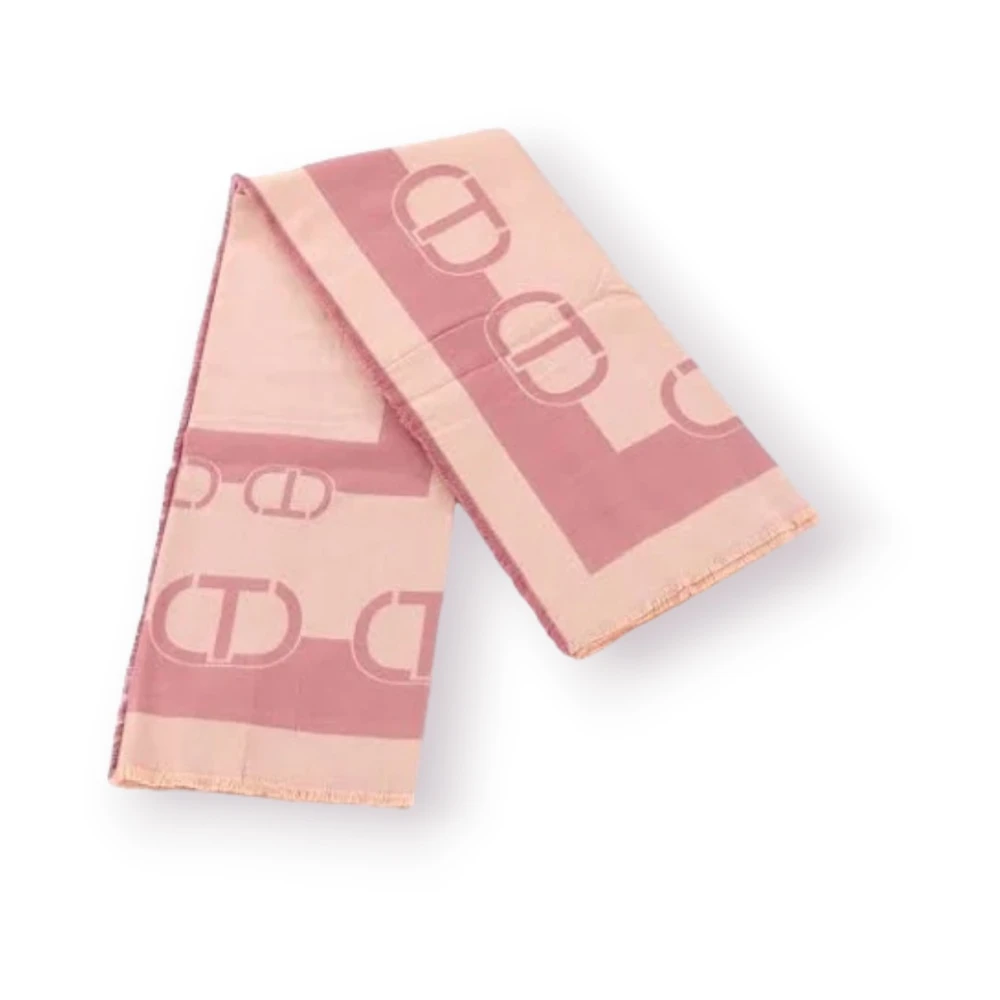 Twinset Viscose Sjaal Pink Dames