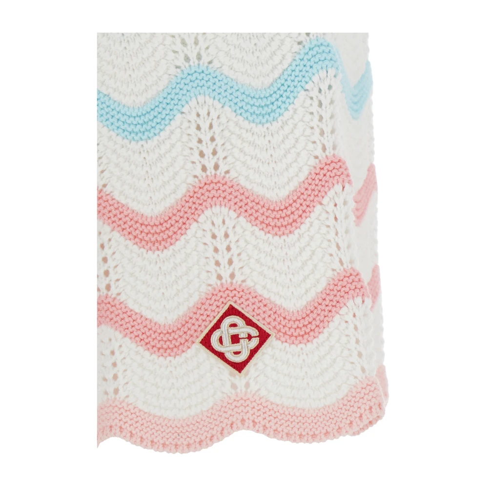Casablanca Gestreepte Wave Multicolor Logo Shorts Multicolor Heren