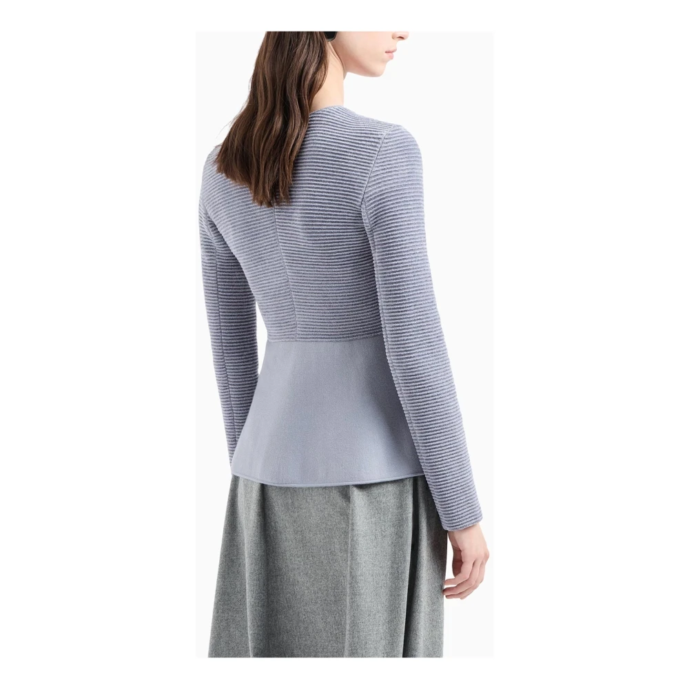 Emporio Armani Stijlvolle jassen met knoopsluiting aan de voorkant White Dames