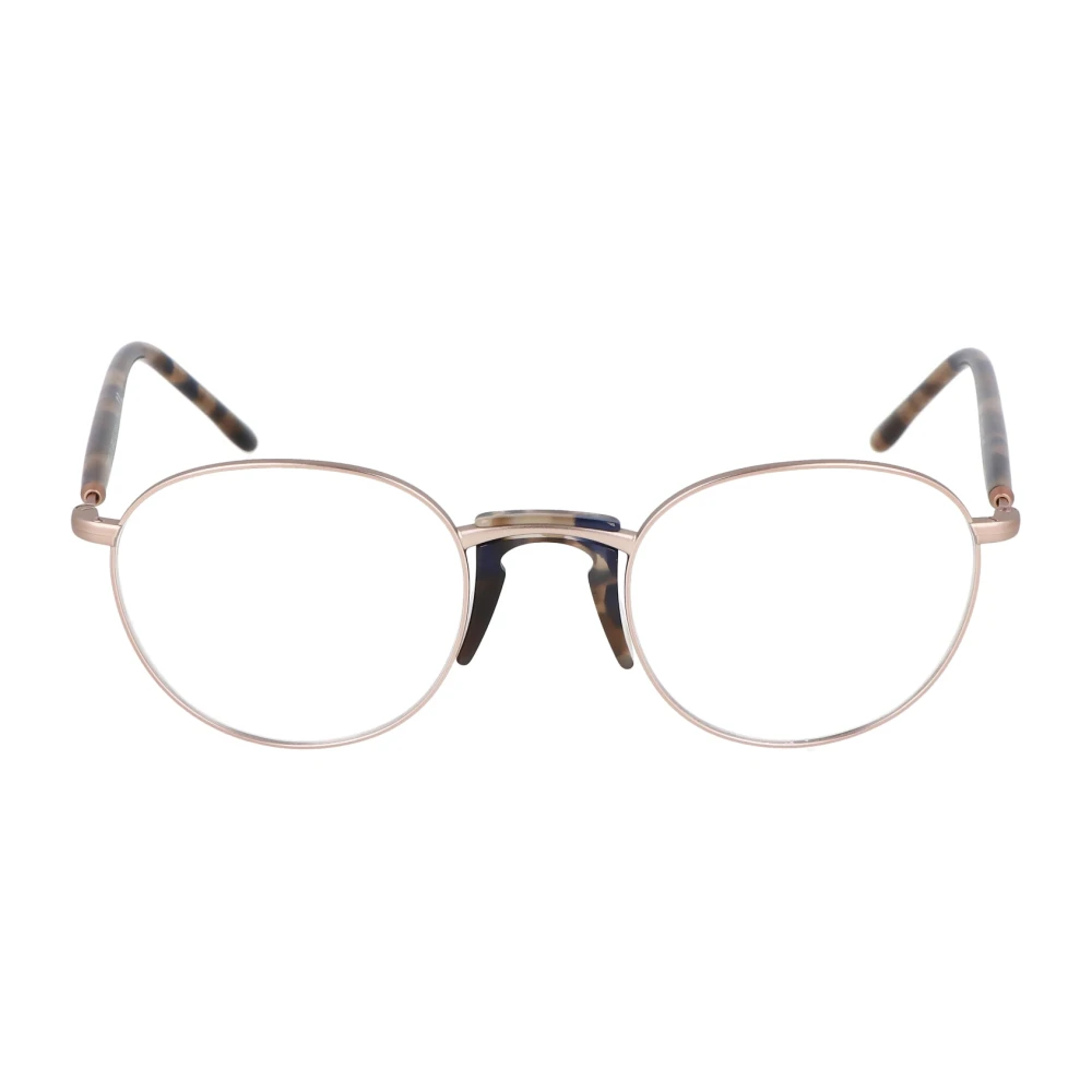 Armani Ronde Metalen Frame Bril Yellow Unisex